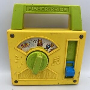 Vintage 1978 Fisher Price Musical‎ Toy Radio Let's Go Fly a Kite Still Works